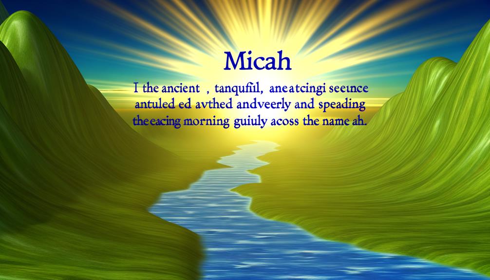 exploring micah s name origins