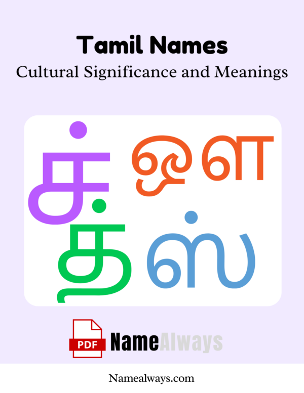 Tamil Names Cultural Significance and Meanings