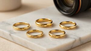 best gold name ring spotlight