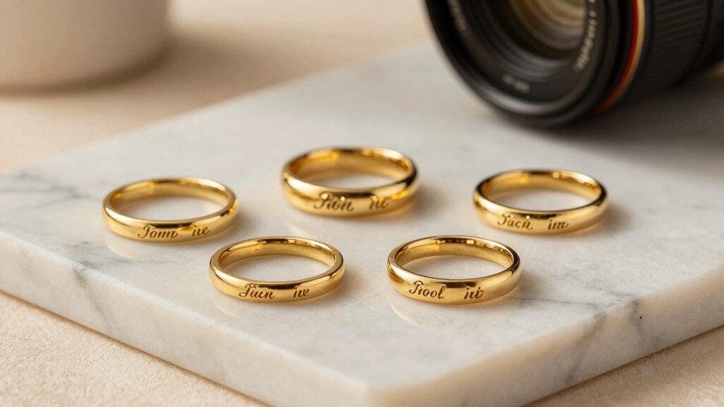 best gold name ring spotlight