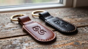 best leather name keychains