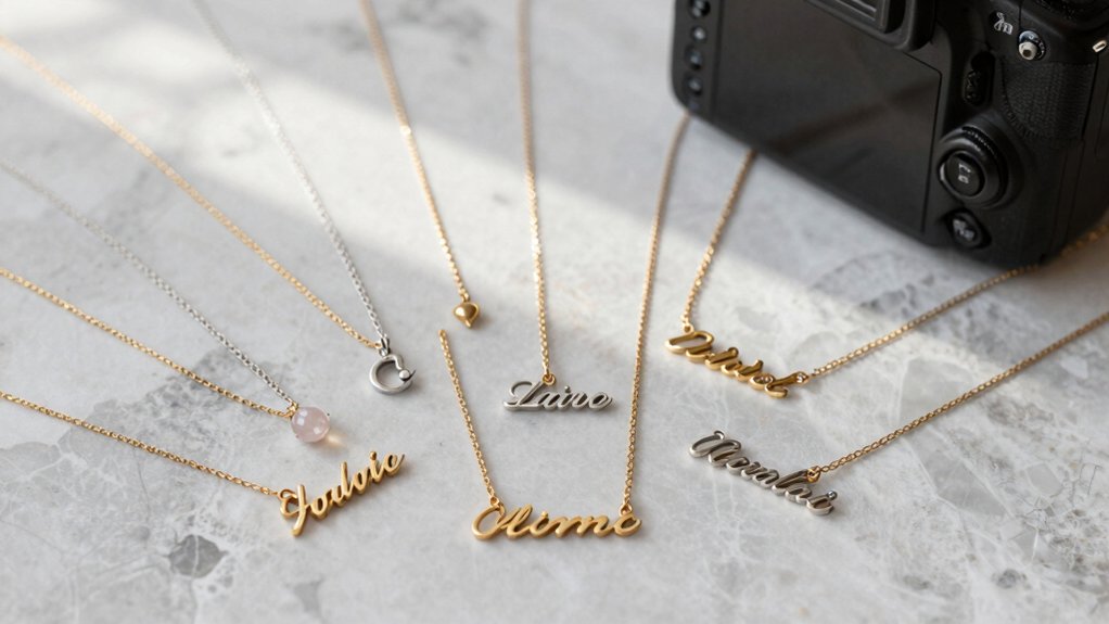 dainty name necklace trends