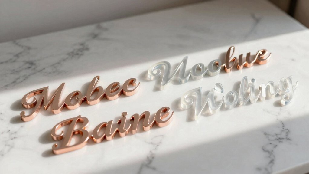 elegant acrylic name signs