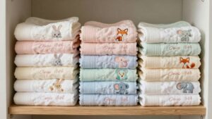 embroidered baby towels with names