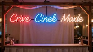 last name wedding neon signs