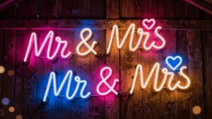 mr and mrs neon signs