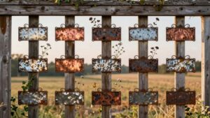 rustic metal name signs