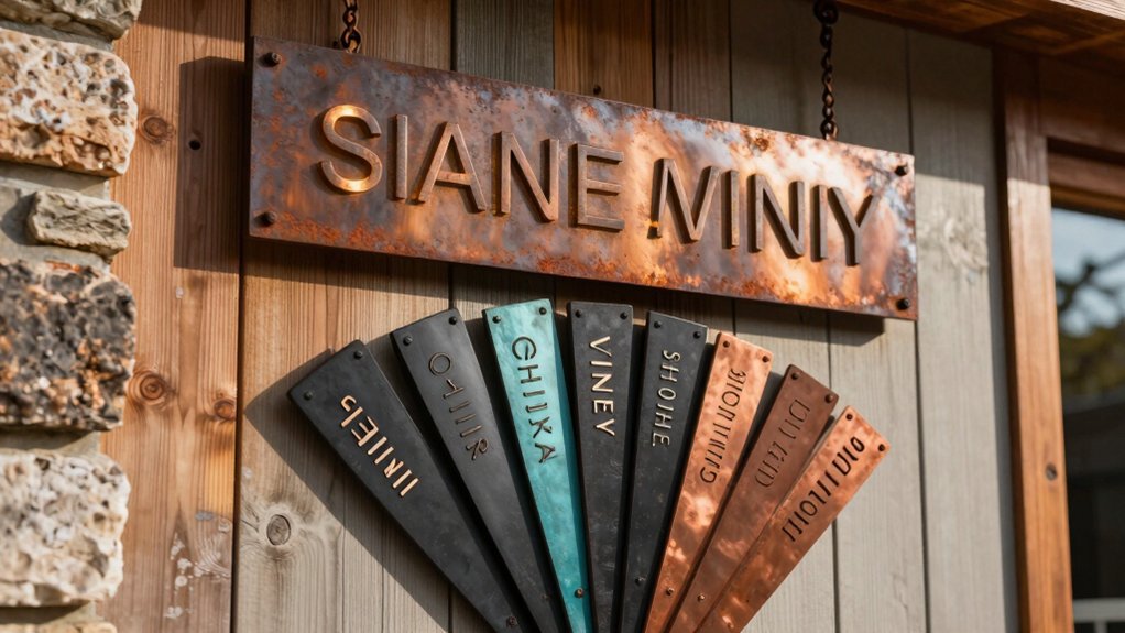 top metal name sign trends