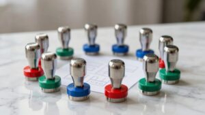 top round self inking stamps